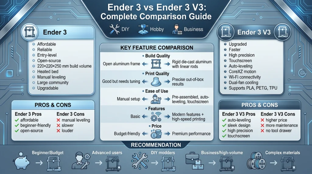 Ender 3 vs Ender 3 V3
