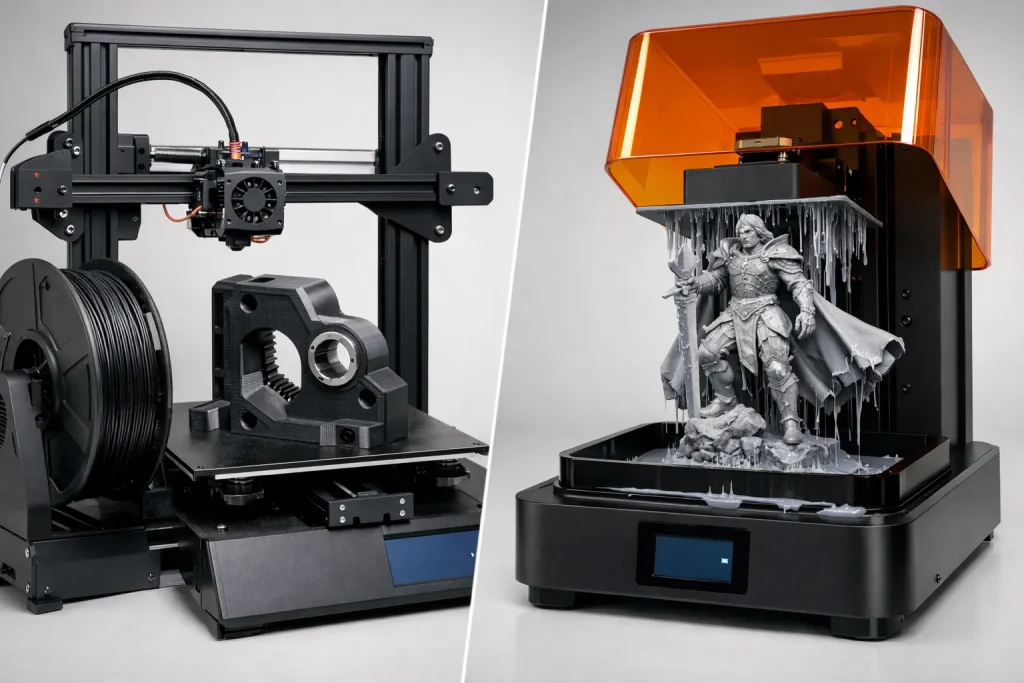 FDM vs resin 3D printer for continuous all day use